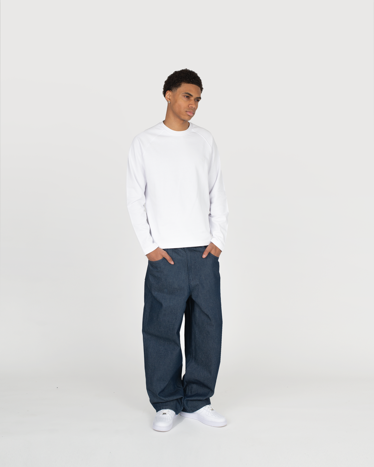 Jean brut Zip – Bleu brut