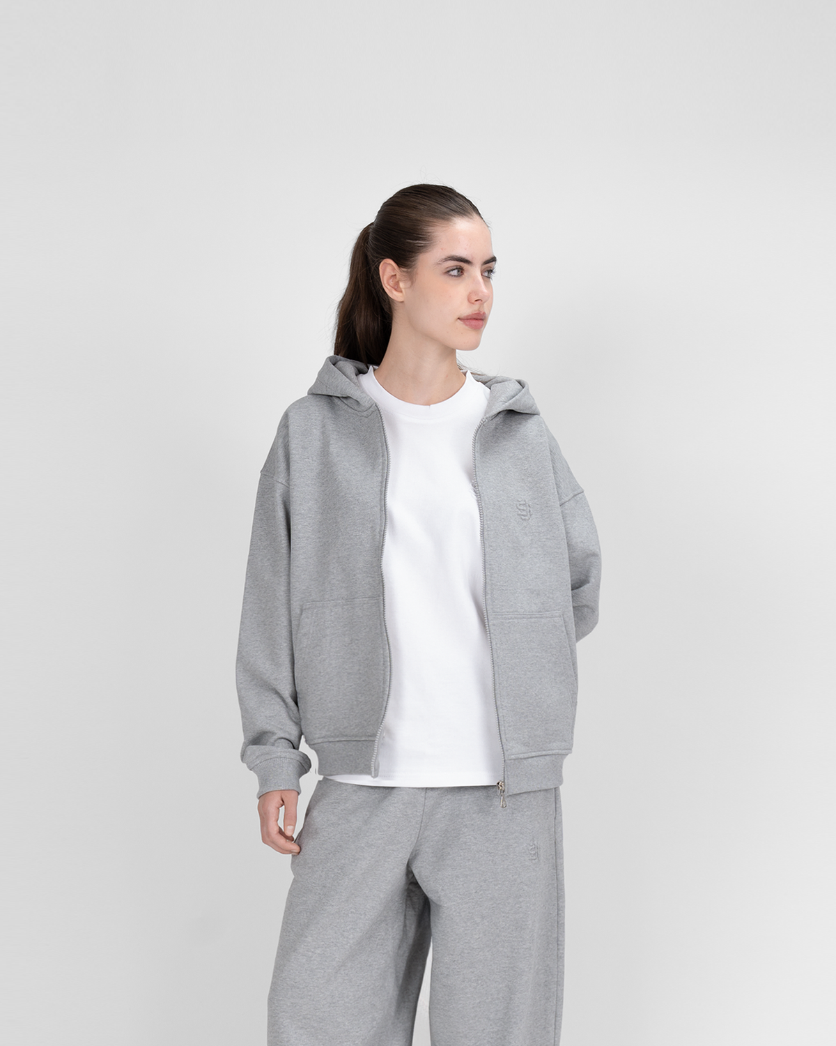 Hoodie zippé SU – Gris