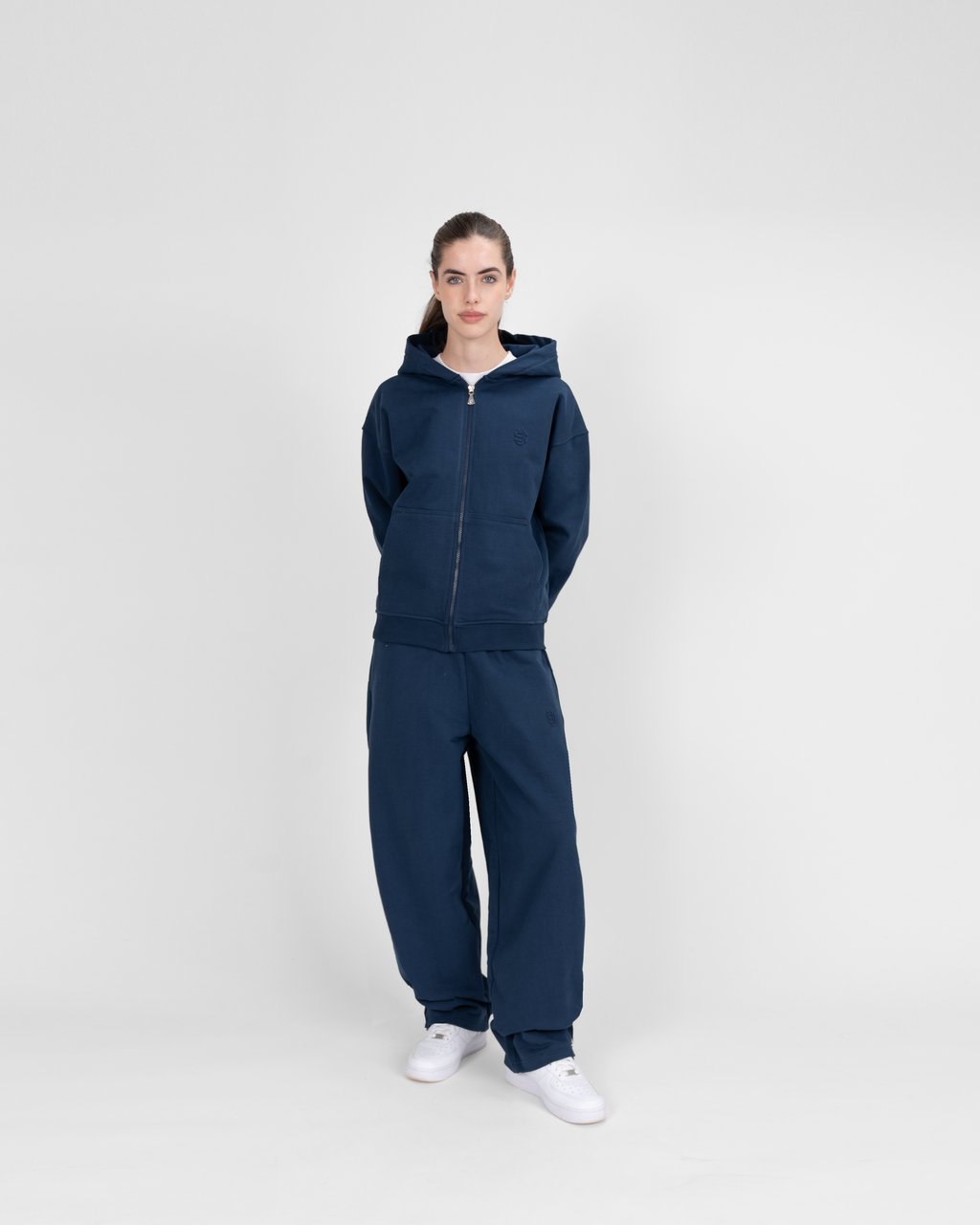 Hoodie zippé SU – Bleu marine