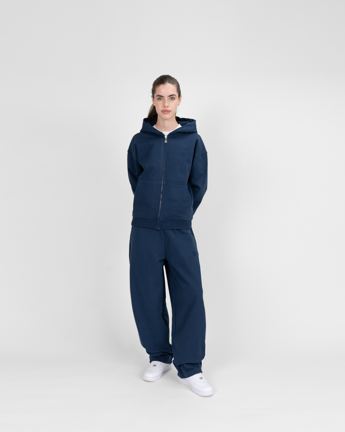 Hoodie zippé SU – Bleu marine
