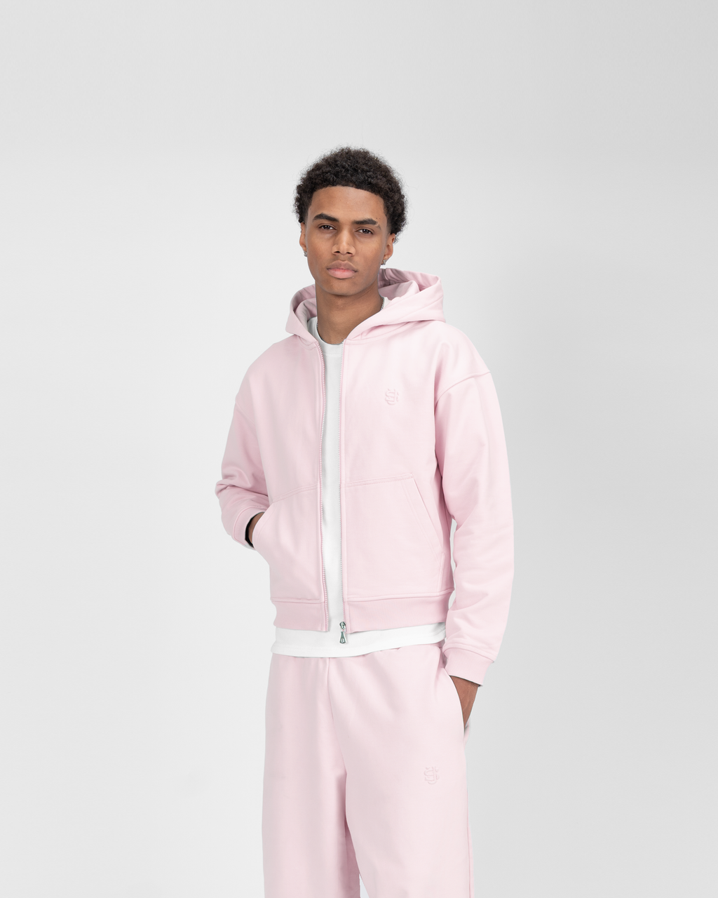 Hoodie zippé SU – Rose