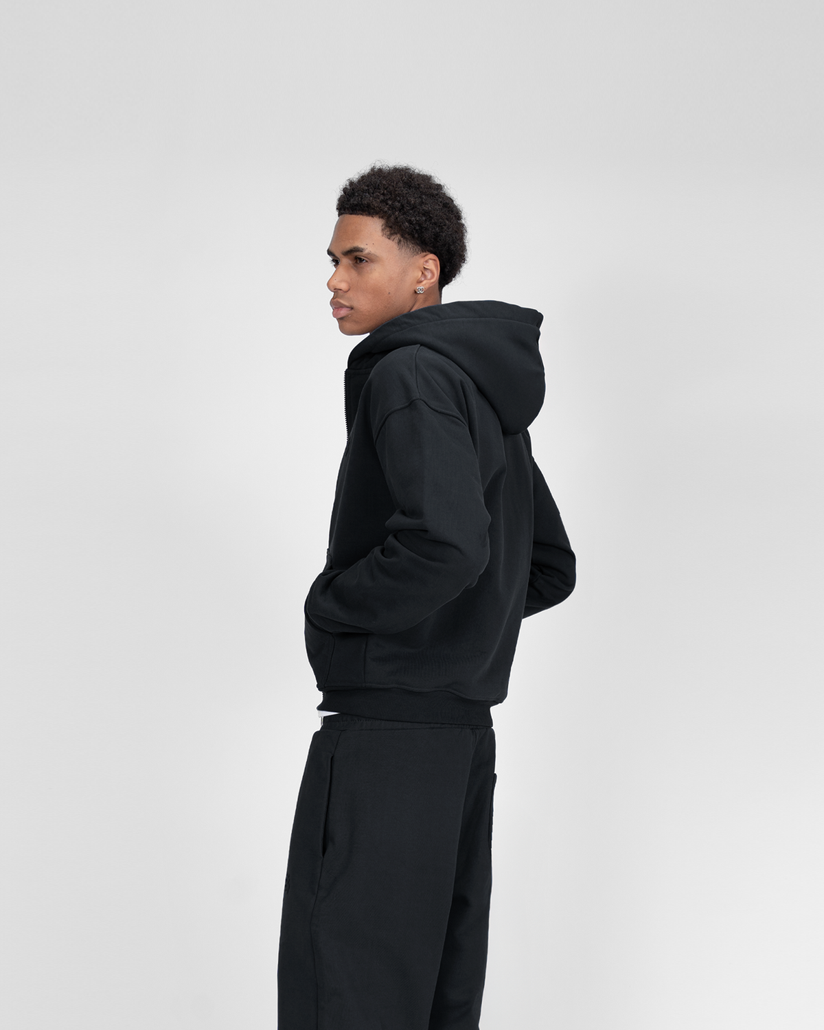 Hoodie zippé SU – Noir