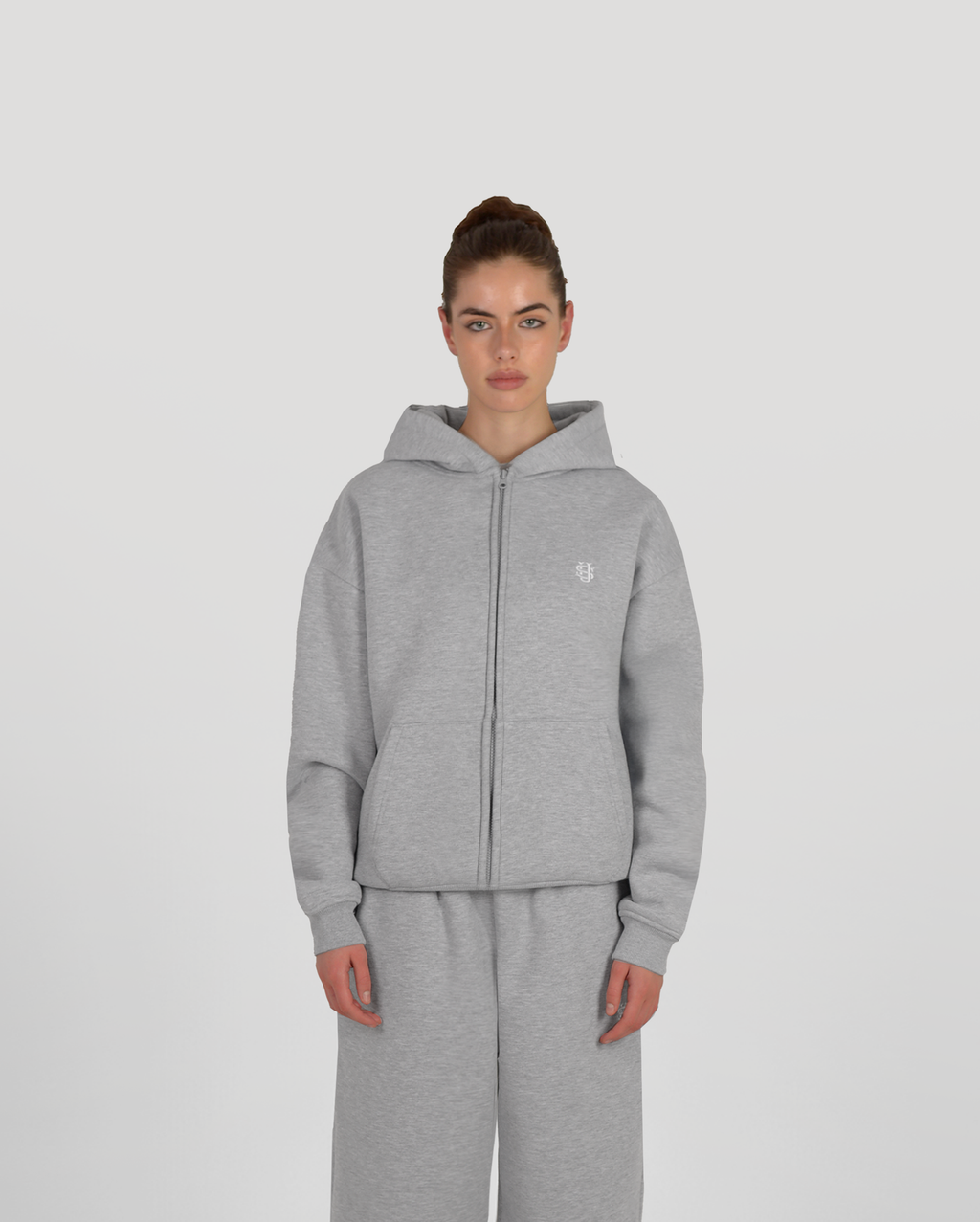 Hoodie zippé Classic – Gris
