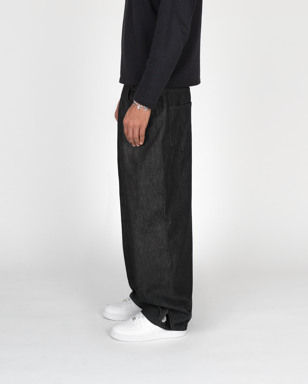 Jean brut Zip – Noir