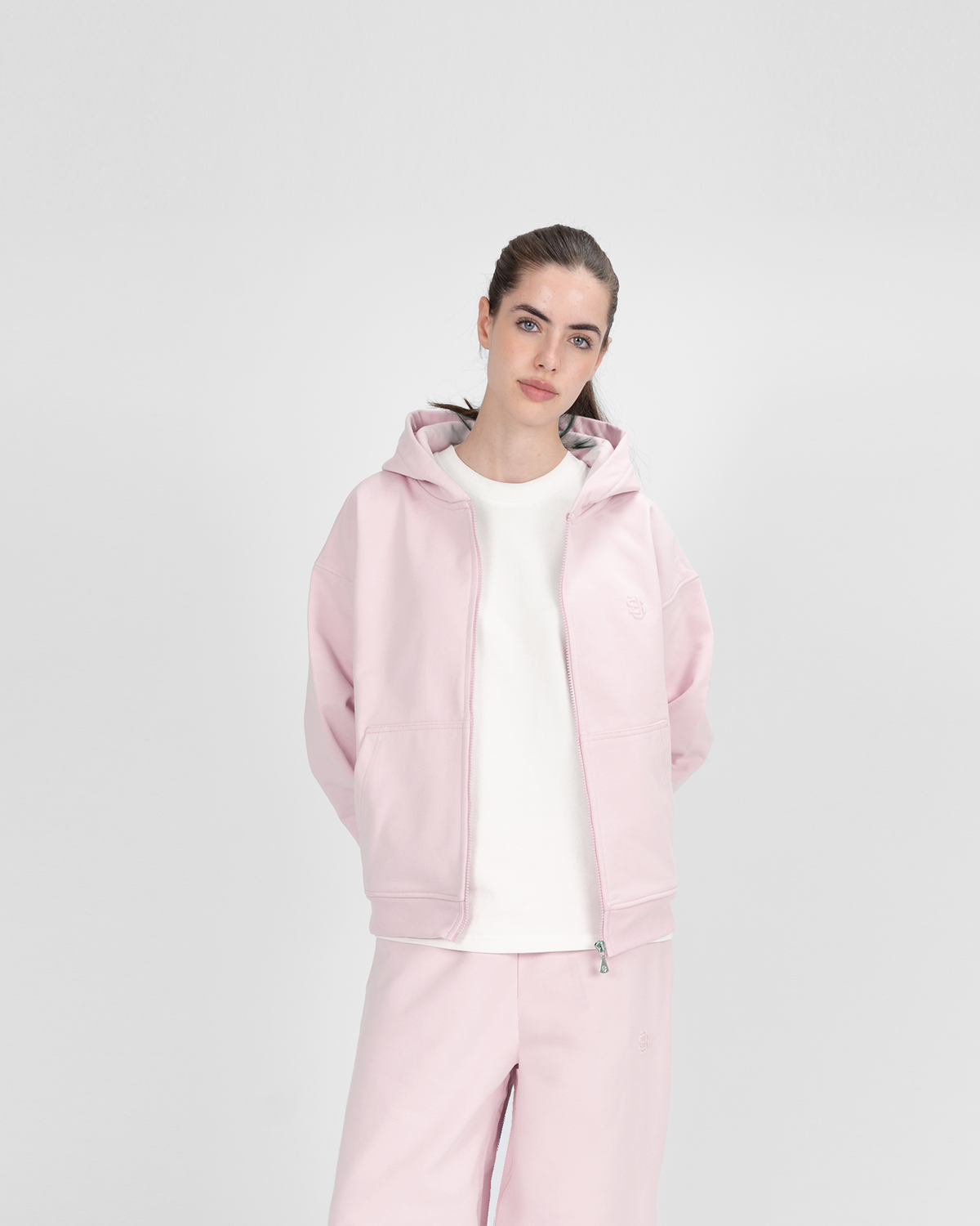 Hoodie zippé SU – Rose