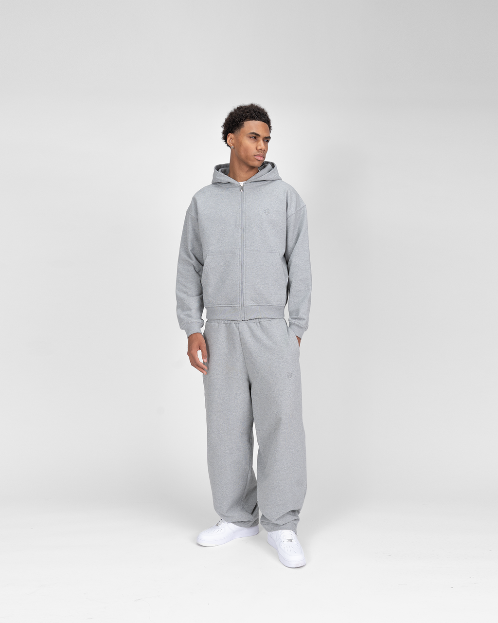 Jogging zippé SU – Gris
