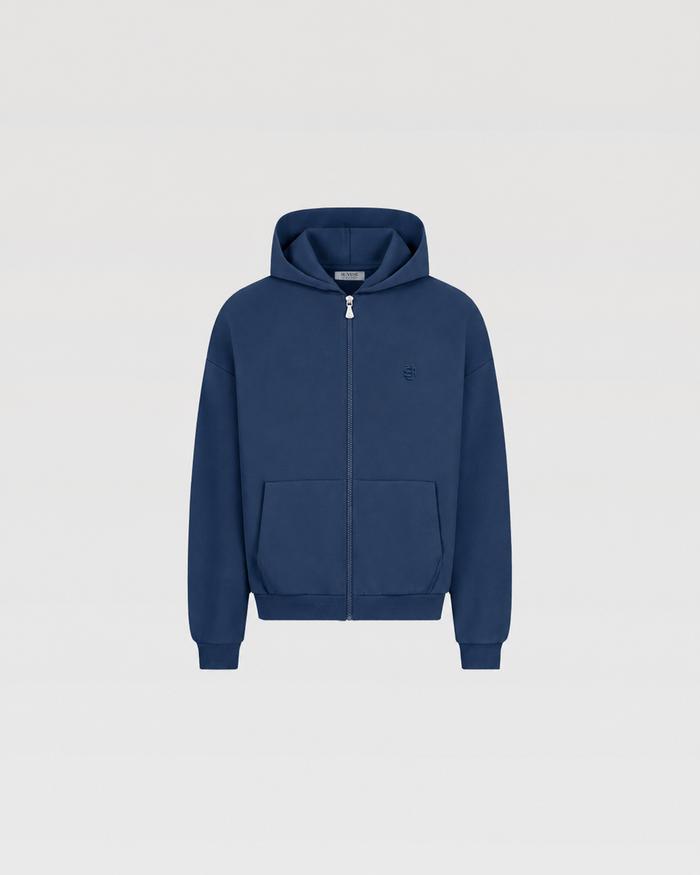 Hoodie zippé SU – Bleu marine