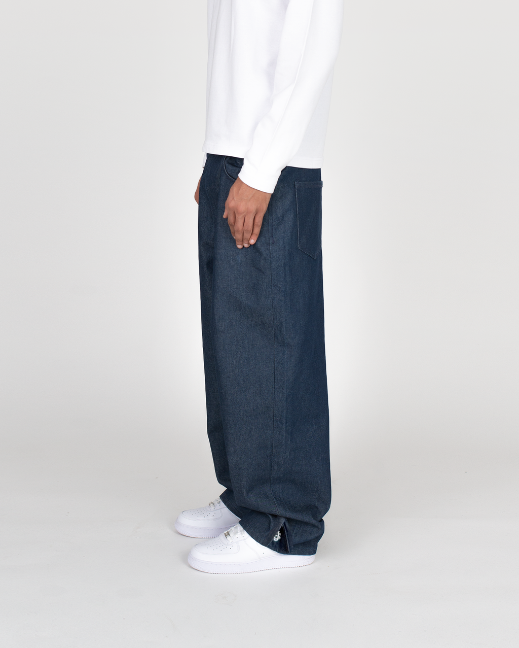 Jean brut Zip – Bleu brut