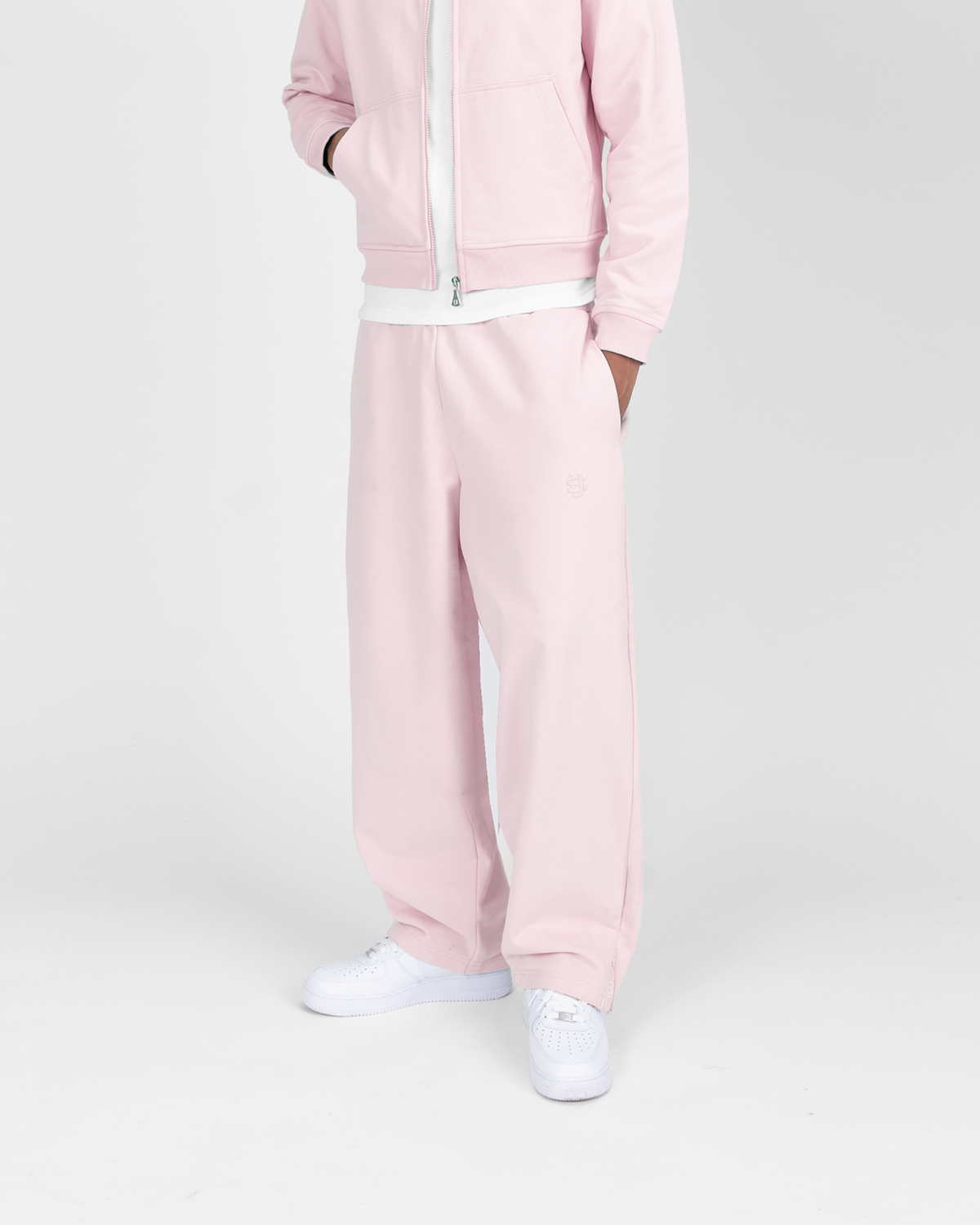 Jogging zippé SU – Rose
