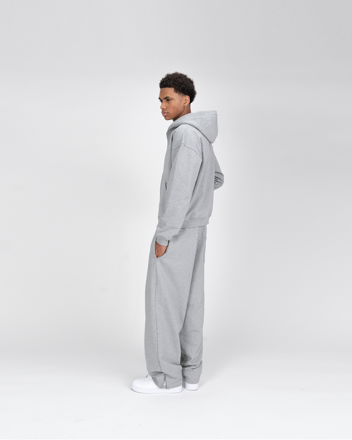 Jogging zippé SU – Gris