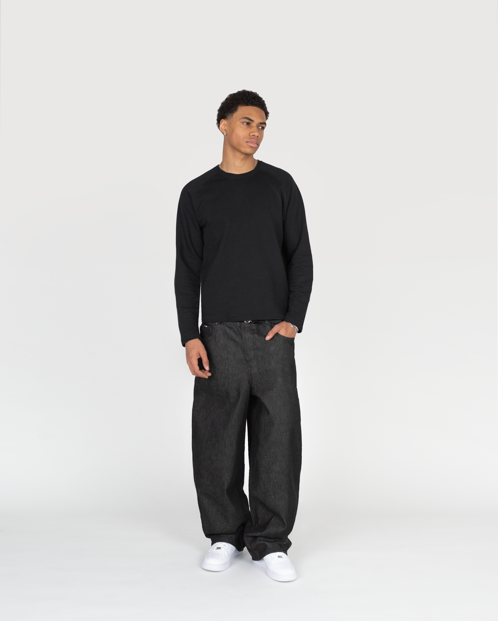 Jean brut Zip – Noir