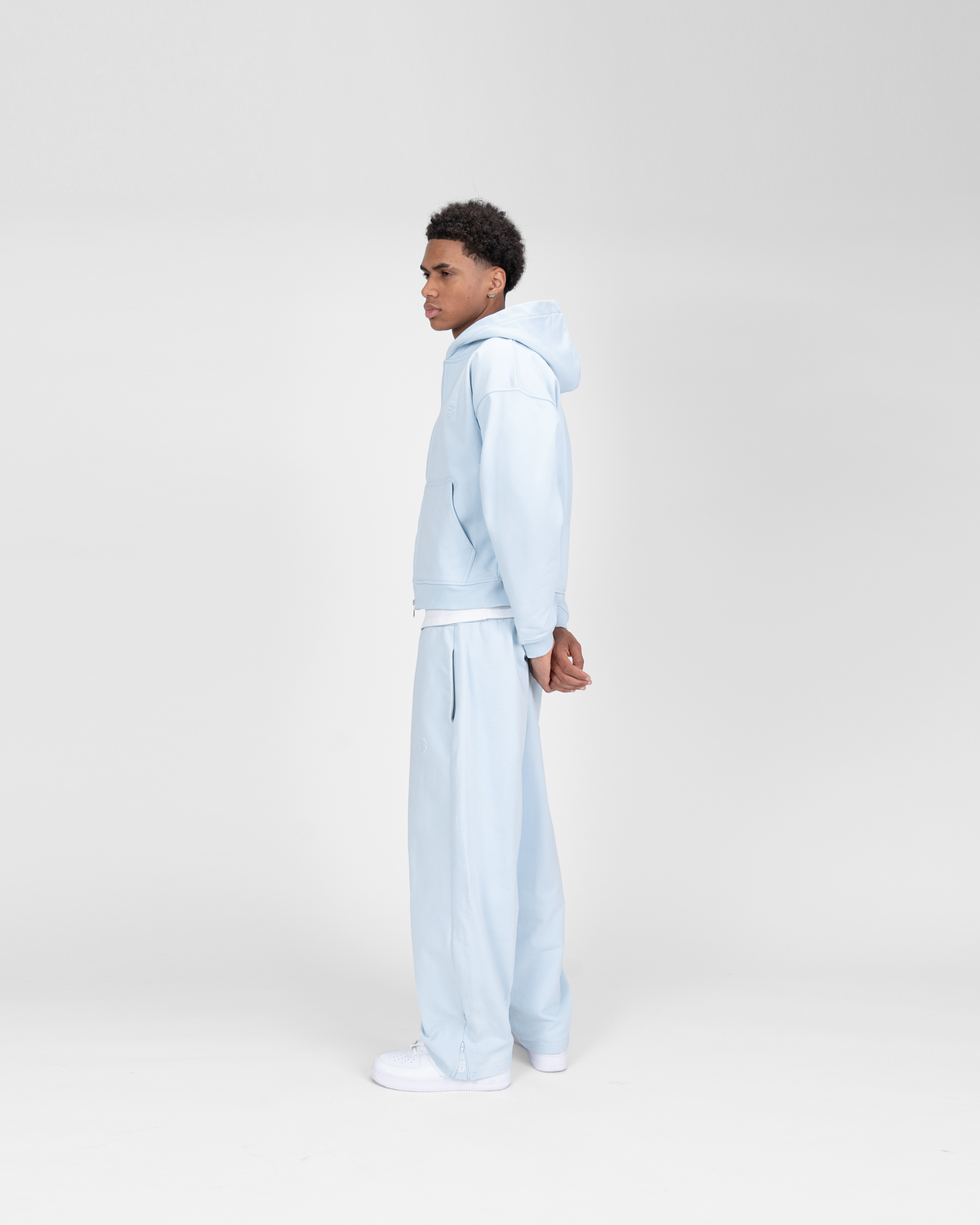 Hoodie zippé SU – Bleu glacier