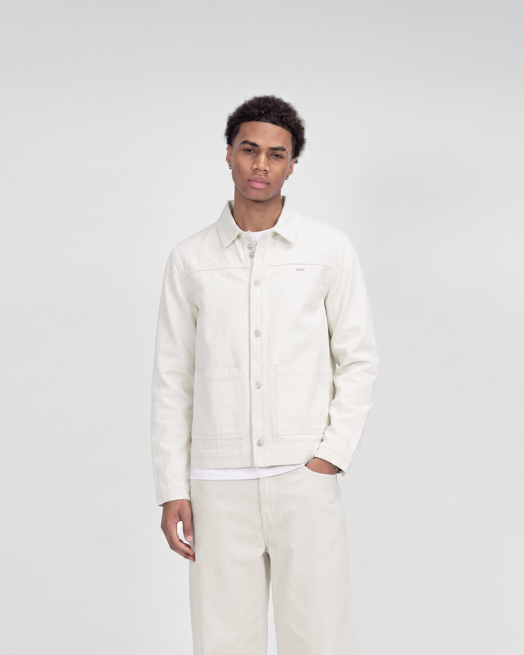 Veste en jean SU26 – Crème