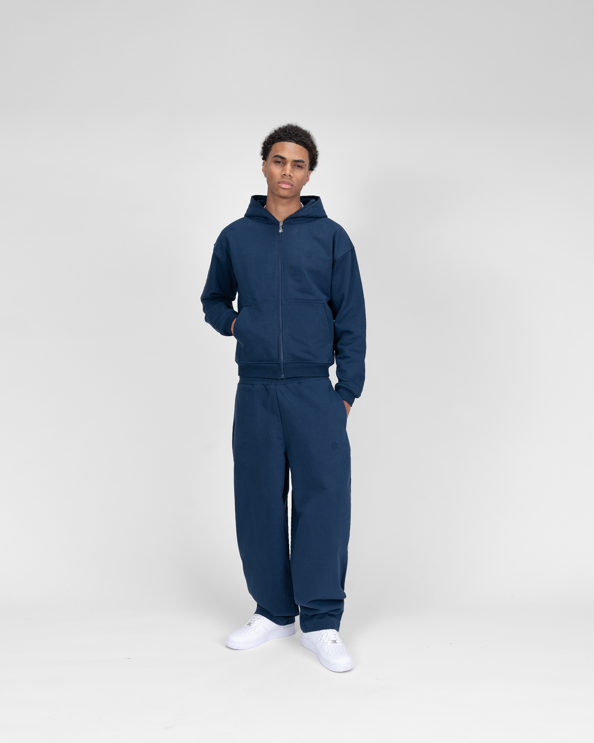 Jogging zippé SU – Bleu marine