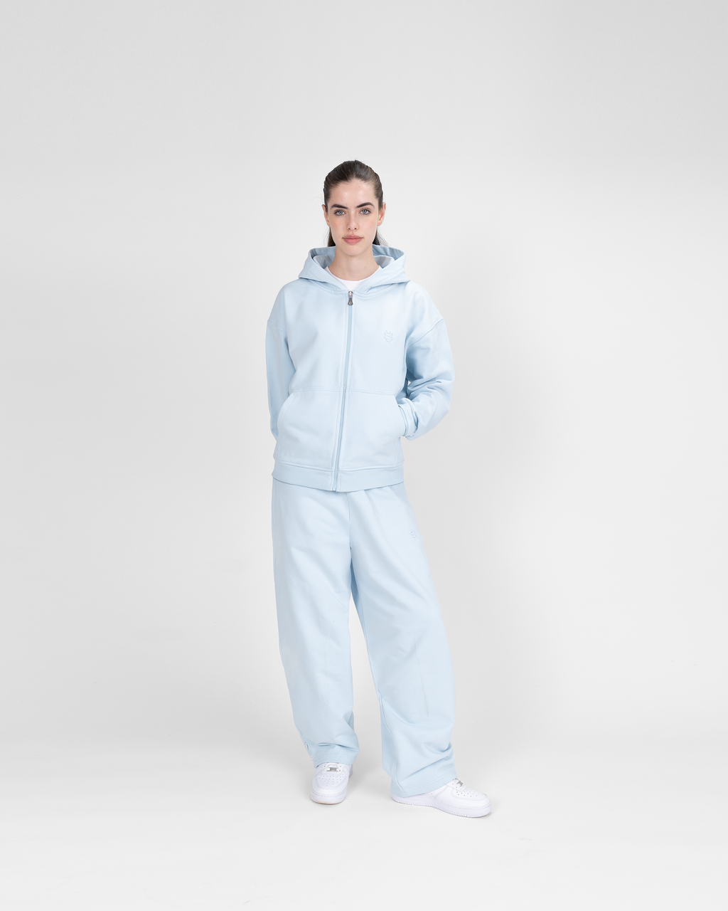 Hoodie zippé SU – Bleu glacier