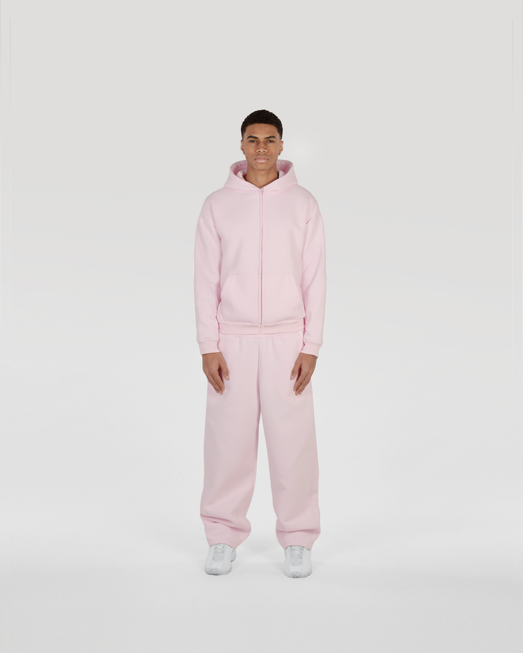 Jogging zippé Classic – Rose