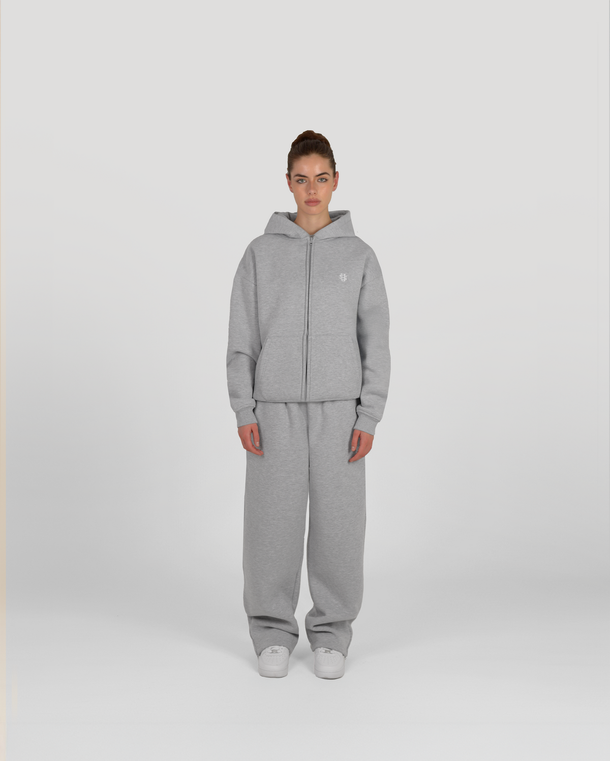 Hoodie zippé Classic – Gris