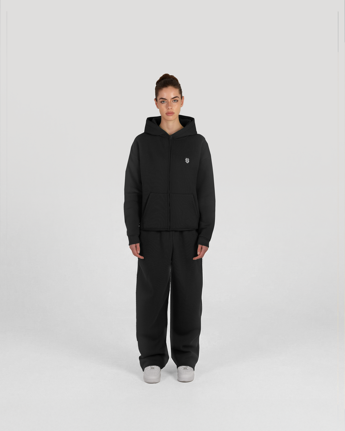 Hoodie zippé Classic – Noir