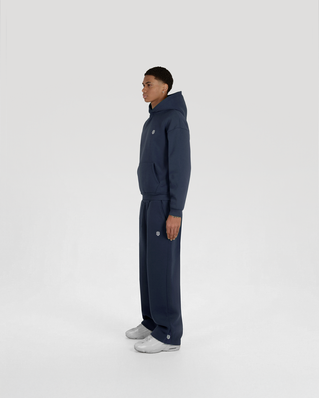 Jogging zippé Classic – Bleu marine