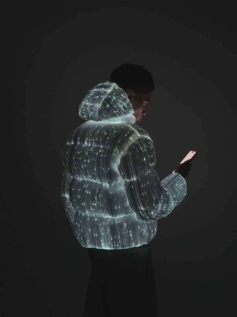 Doudoune SUVENE LED – Blanc allumée – vidéo